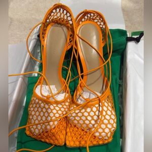 Bottega Veneta Stretch Lace-Up Sandal